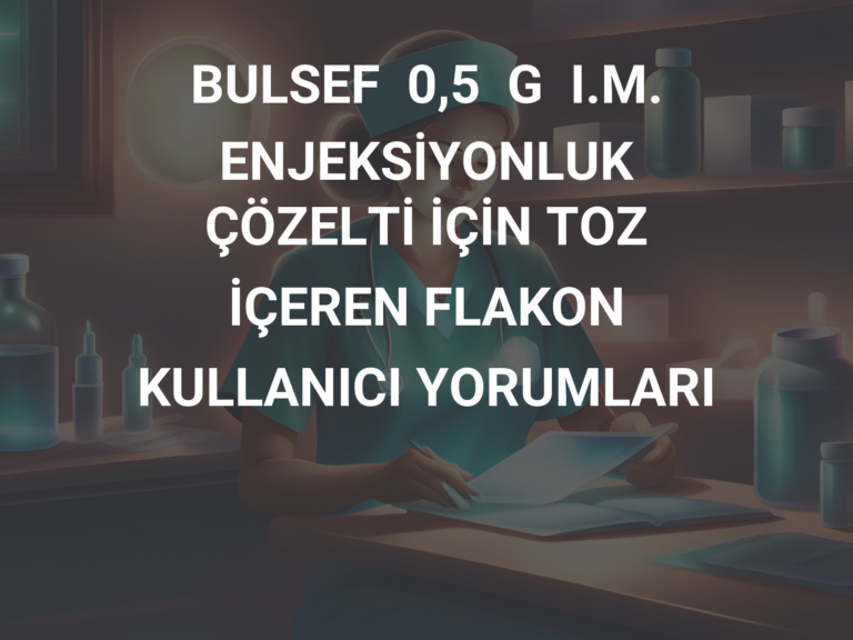 BULSEF  0,5  G  I.M.  ENJEKSİYONLUK ÇÖZELTİ İÇİN TOZ İÇEREN FLAKON KULLANICI YORUMLARI