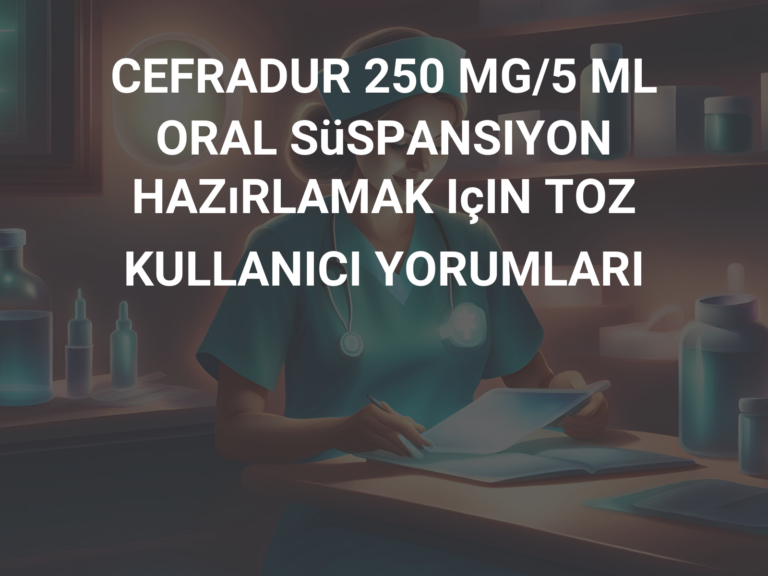 CEFRADUR 250 MG/5 ML ORAL SüSPANSIYON HAZıRLAMAK IçIN TOZ KULLANICI YORUMLARI